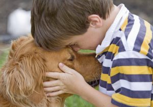 Boy with dog